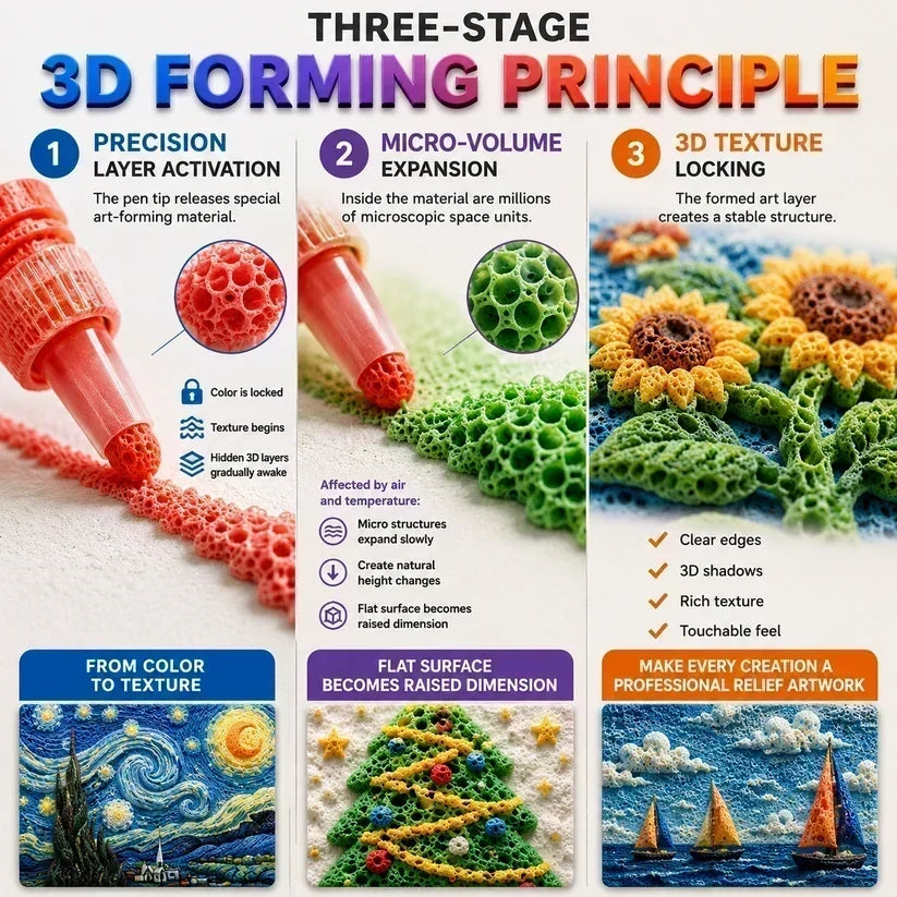 Magiczne pisaki 3D – rysuj i twórz wypukłe obrazy