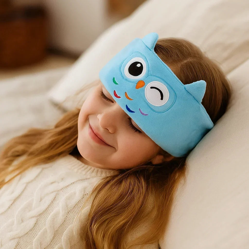 Maska do spania 2 w 1 ze słuchawkami Bluetooth dla dzieci | Bezprzewodowa funkcja audiobooków | Miękki materiał do podró