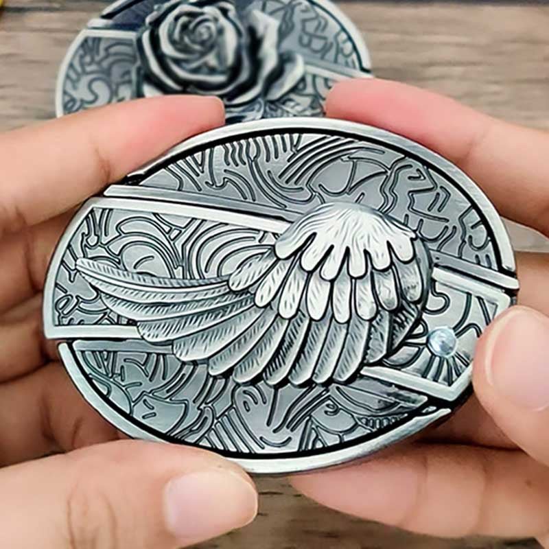 Metalowa owalna klamra do paska w stylu kowbojskim