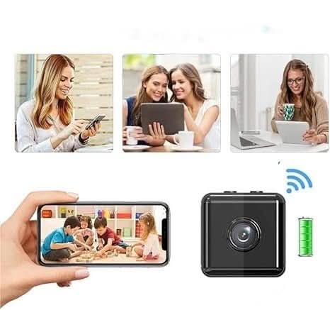 Mini kamera bezpieczeństwa Wi-Fi 1080p Full HD | Noktowizor i czujnik ruchu | Wodoodporna, zasilana bateryjnie do użytku