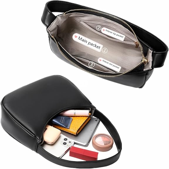 Mini torebka hobo z zamkiem – Sabrina