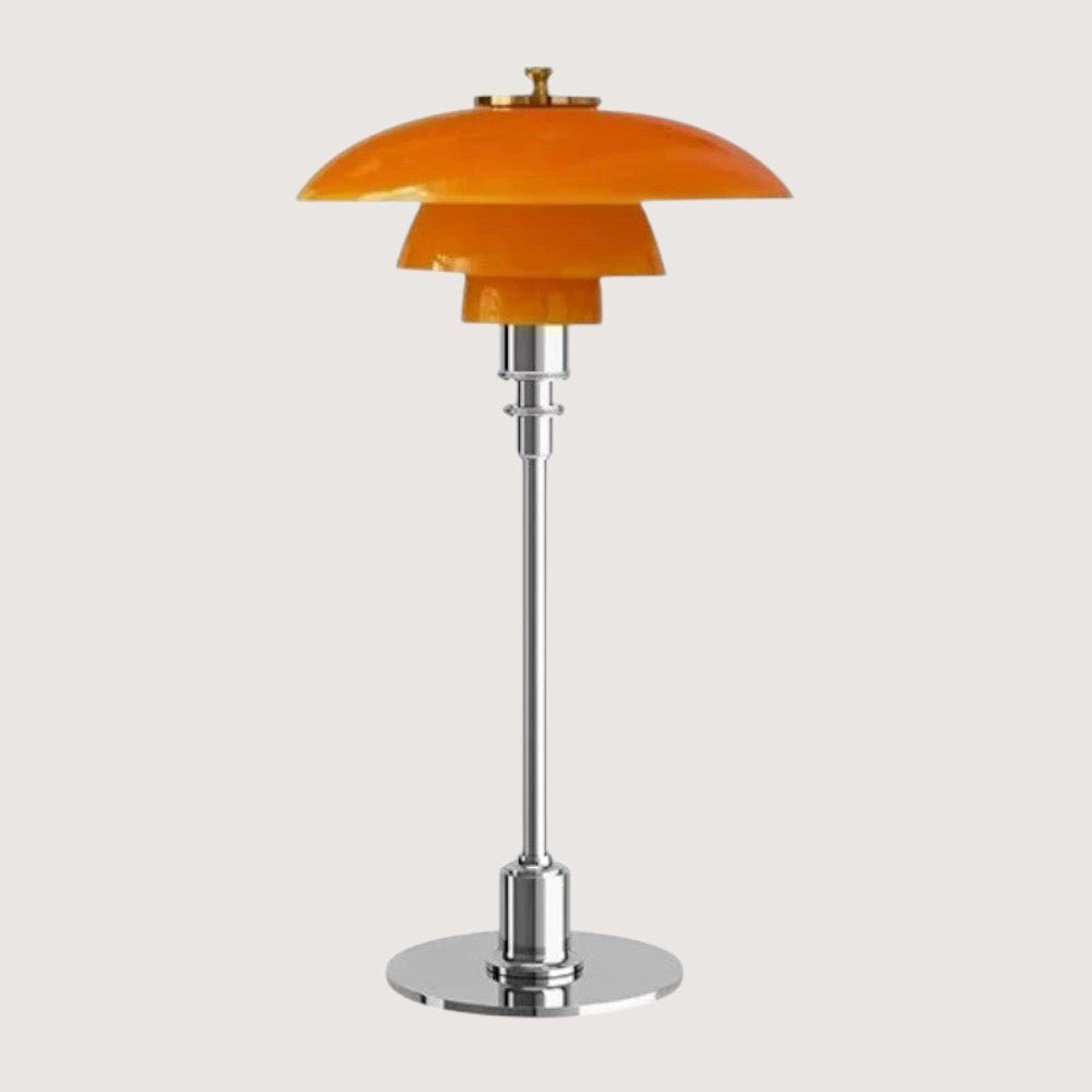Nordycka lampa stołowa ze szkła z ciepłym światłem