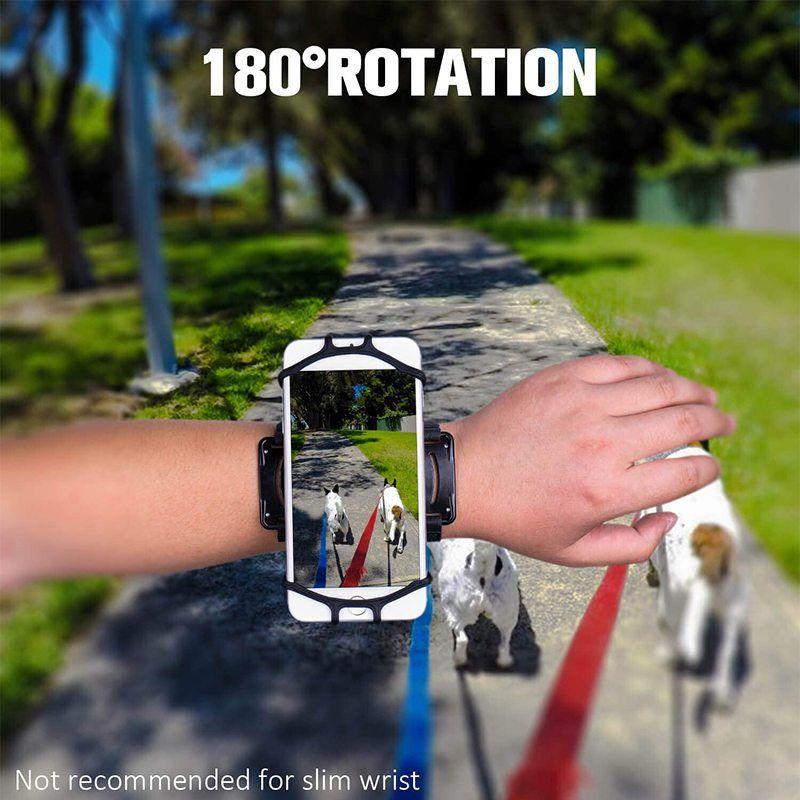 Opaska na ramię do biegania na telefon | obrotowa 180°, regulowana, antypoślizgowa, do smartfonów i fitnessu