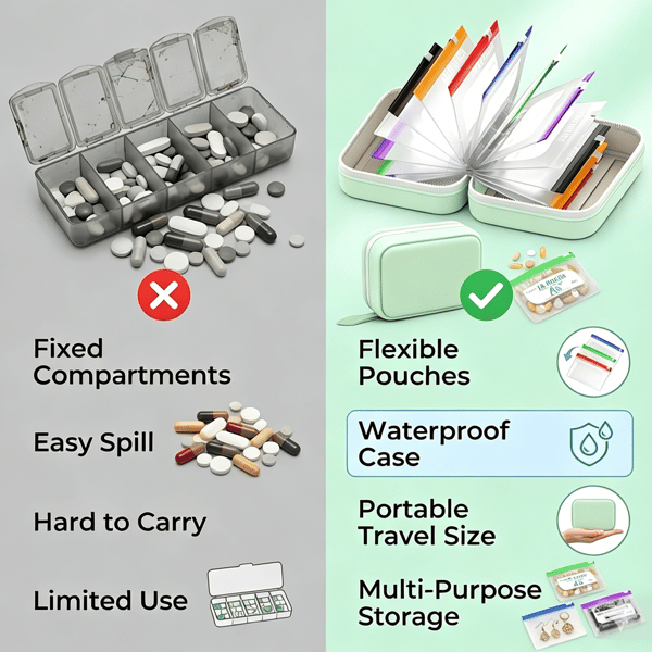 PILLTREK – zestaw organizerów podróżnych na tabletki