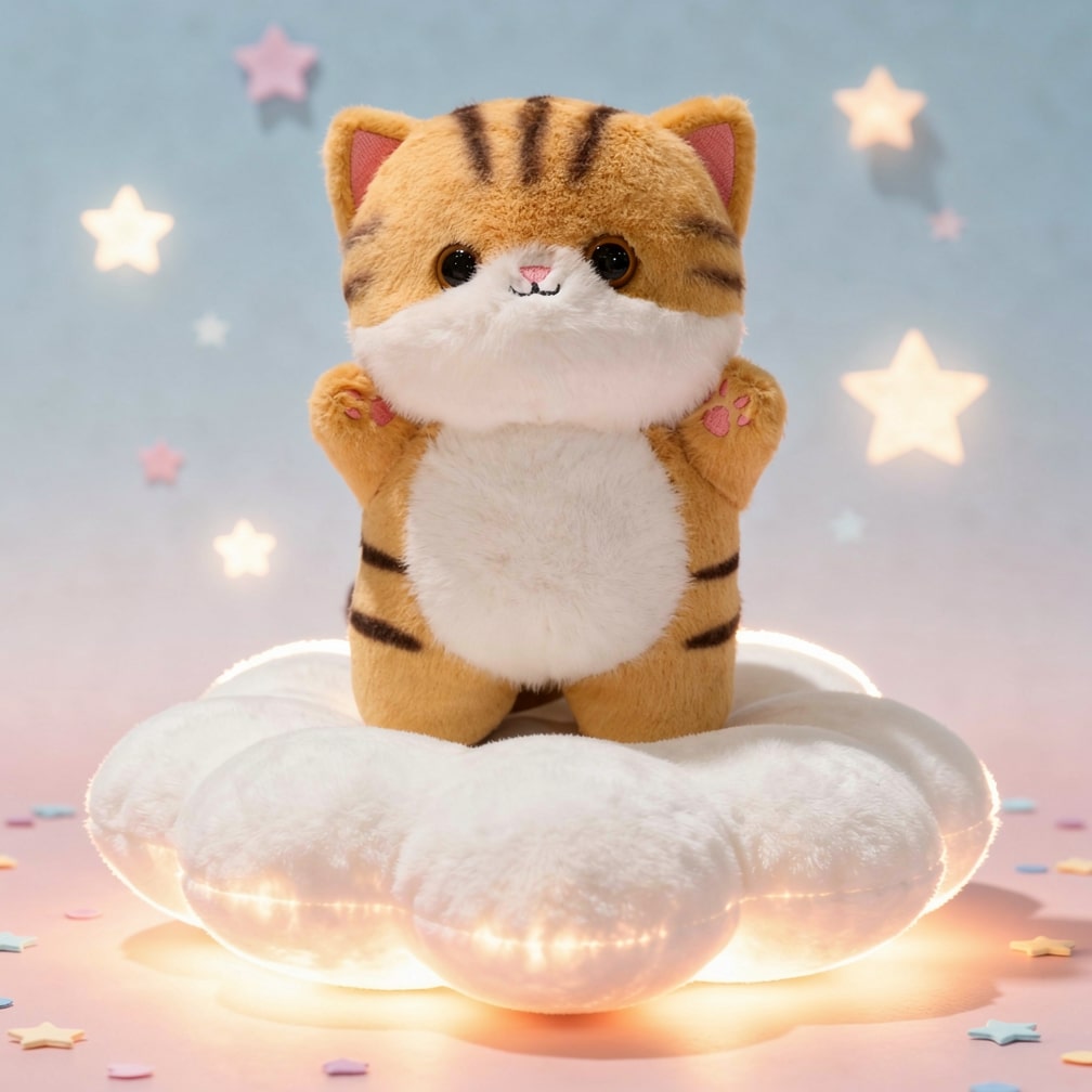 Pluszowy kot | Puszysty maskotka | Przytulanka dla dzieci | CuddleCat