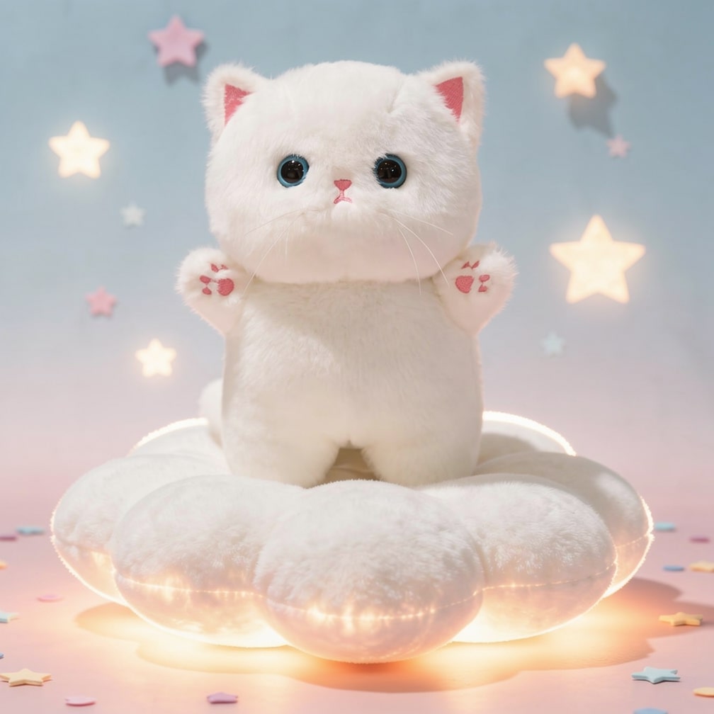 Pluszowy kot | Puszysty maskotka | Przytulanka dla dzieci | CuddleCat
