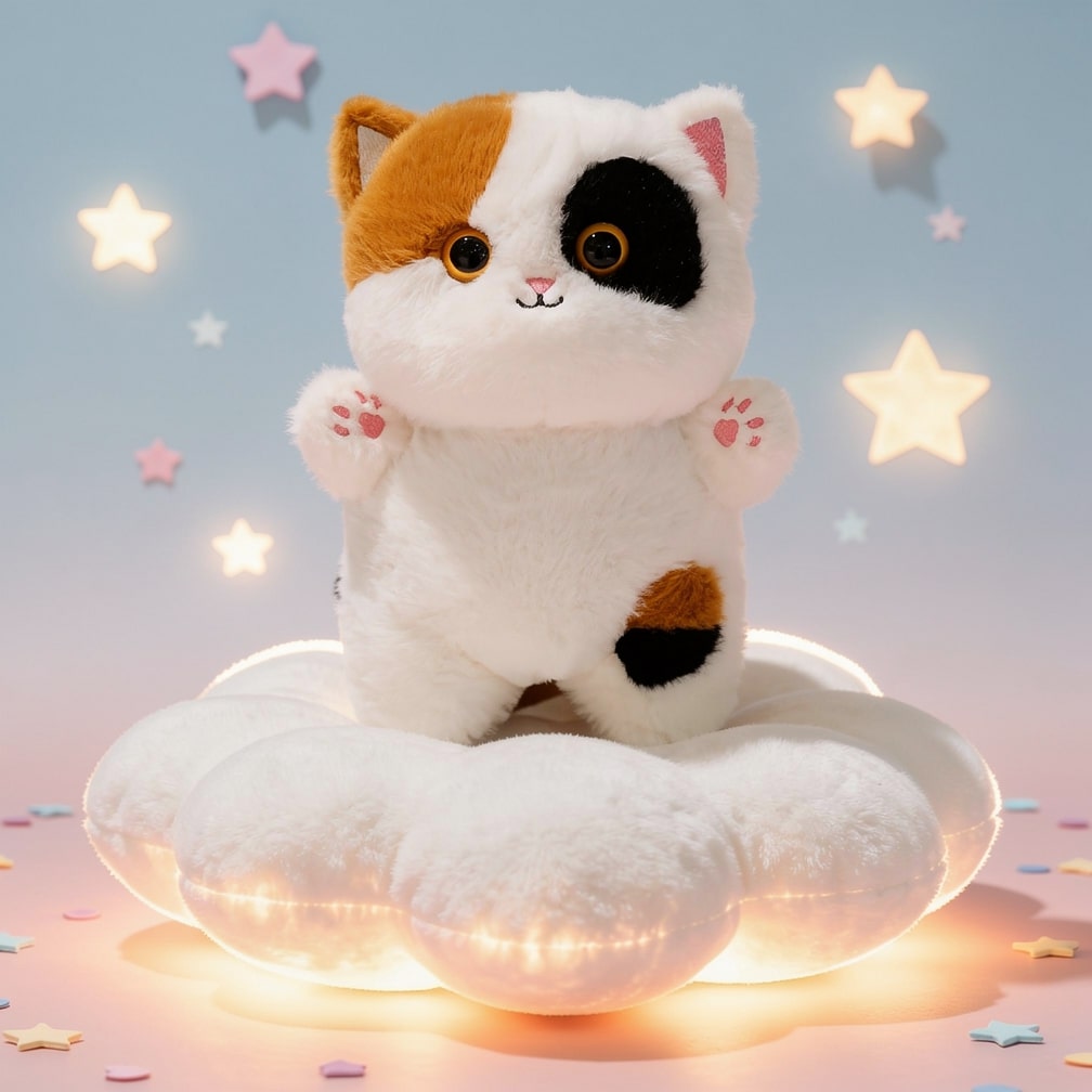 Pluszowy kot | Puszysty maskotka | Przytulanka dla dzieci | CuddleCat
