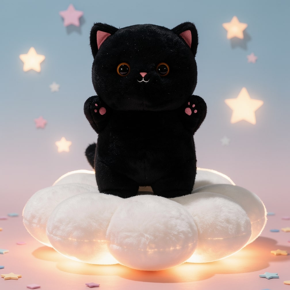 Pluszowy kot | Puszysty maskotka | Przytulanka dla dzieci | CuddleCat
