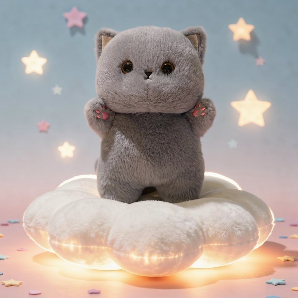 Pluszowy kot | Puszysty maskotka | Przytulanka dla dzieci | CuddleCat