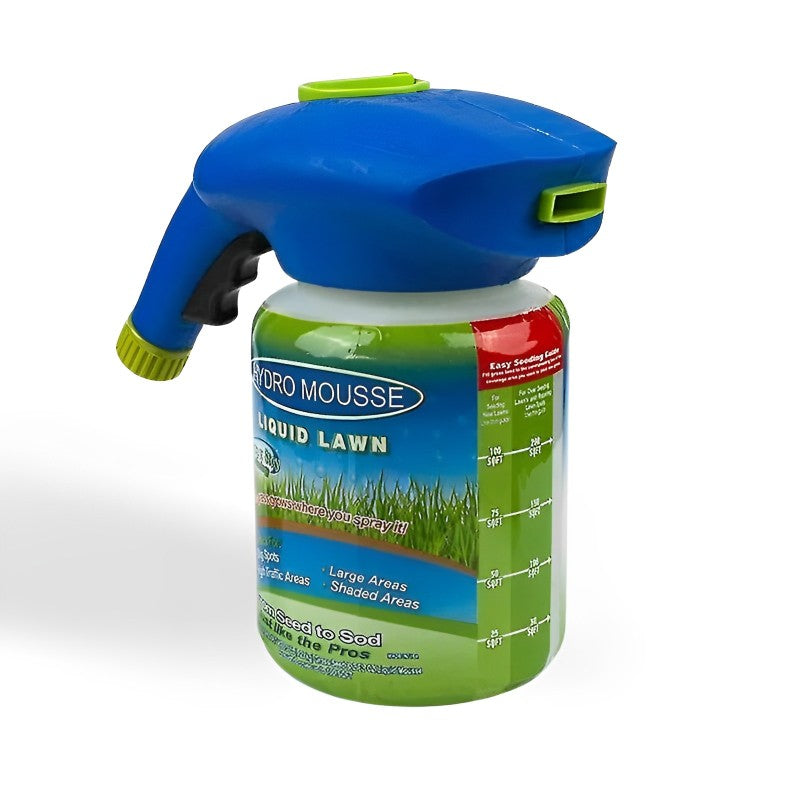 Płynny trawnik Hydro Mousse w sprayu – łatwe zastosowanie na łyse miejsca i tereny o dużym natężeniu ruchu