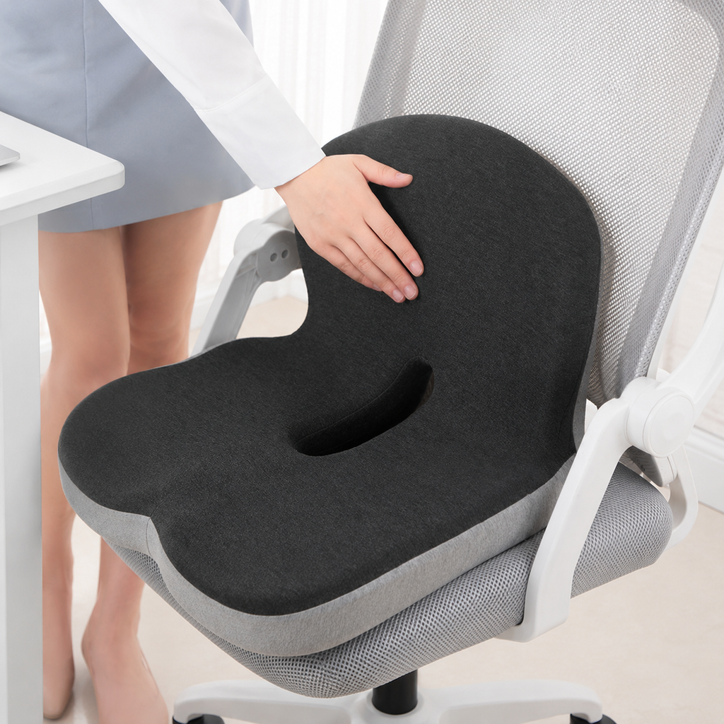 Poduszka na siedzenie ergonomiczna z pianki memory foam – ulga w bólu i antypoślizgowa