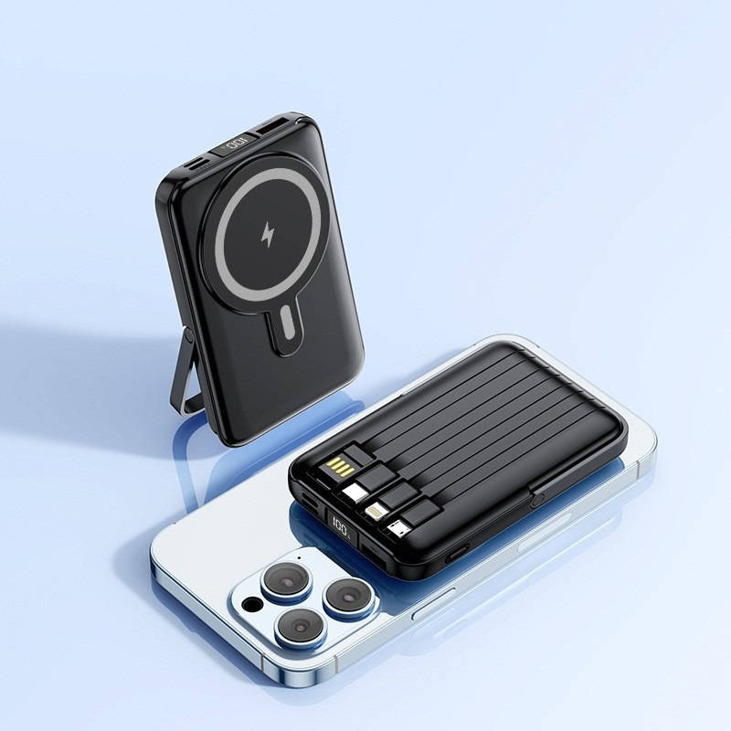Powerbank z szybkim ładowaniem 22,5 W, przenośna ładowarka bezprzewodowa, mini powerbank do smartfonów