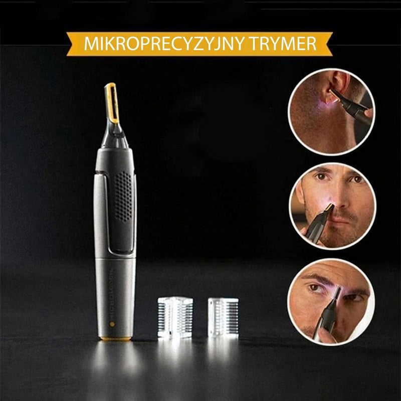Precyzyjny trymer do pielęgnacji z mikro-oscylacyjnymi ostrzami ze stali tytanowej