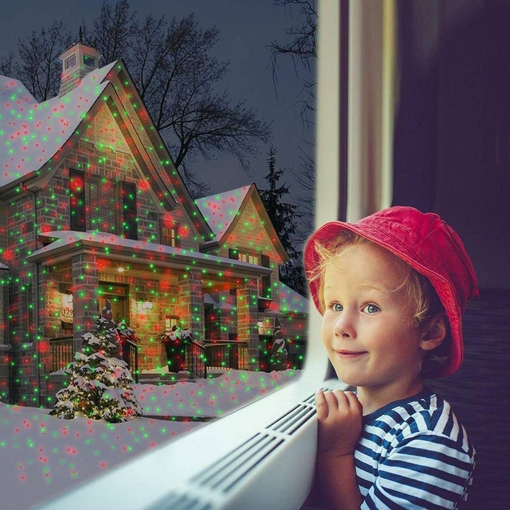 Projektor ogrodowy LED z efektami świetlnymi na zewnątrz