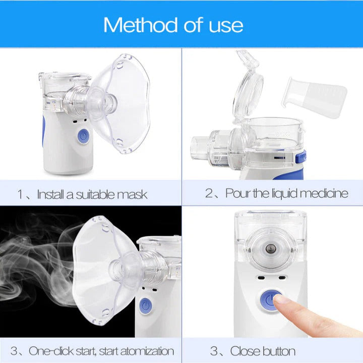 Przenośny ultradźwiękowy inhalator siateczkowy, kompaktowy, cichy dla użytku osobistego