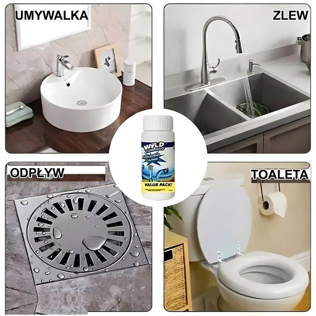 Silny środek do udrażniania rur i odpływów