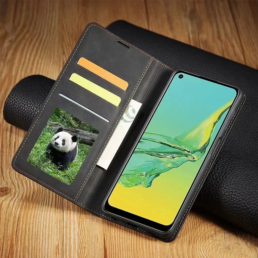 Skórzane etui magnetyczne do telefonów Samsung – elegancka ochrona