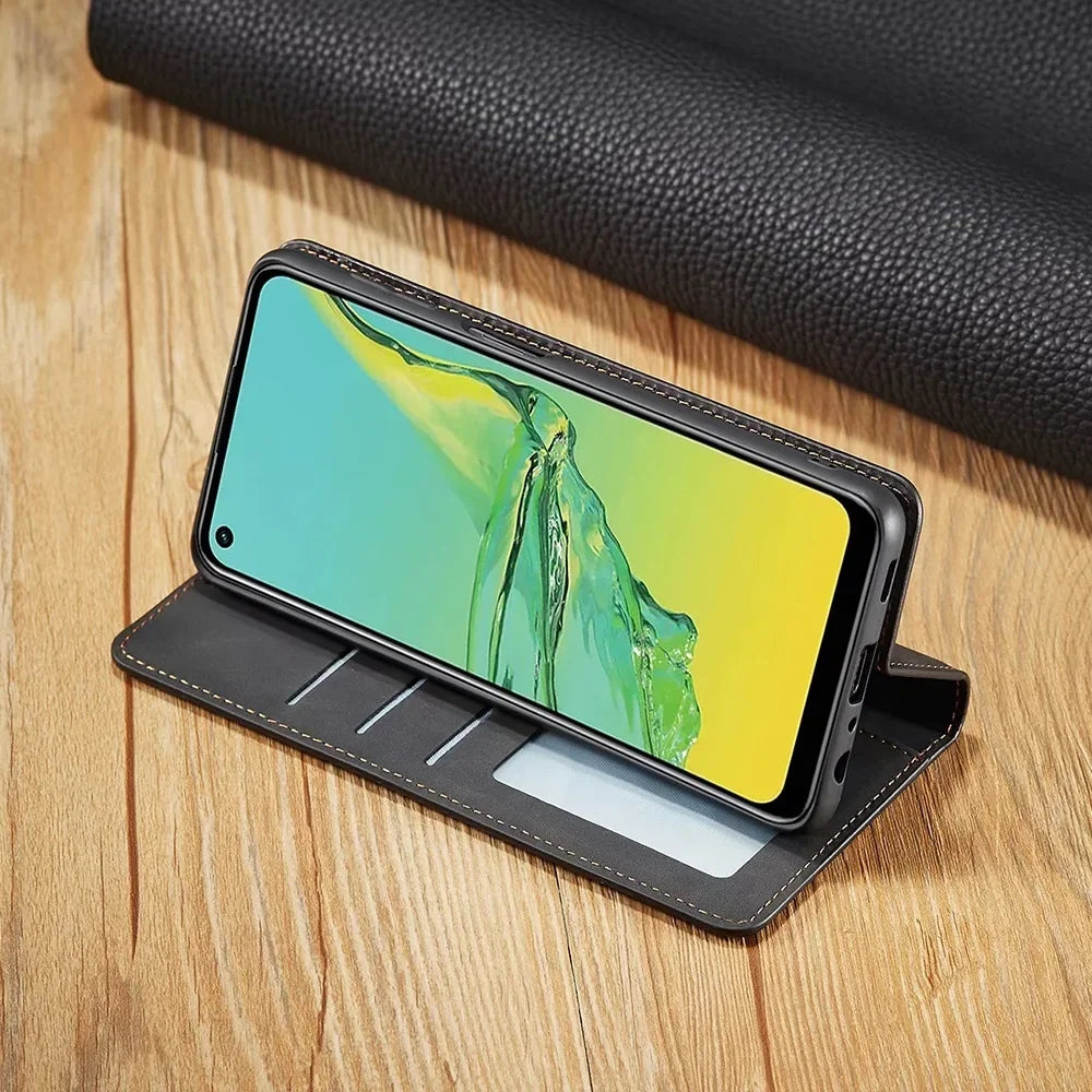 Skórzane etui magnetyczne do telefonów Samsung – elegancka ochrona