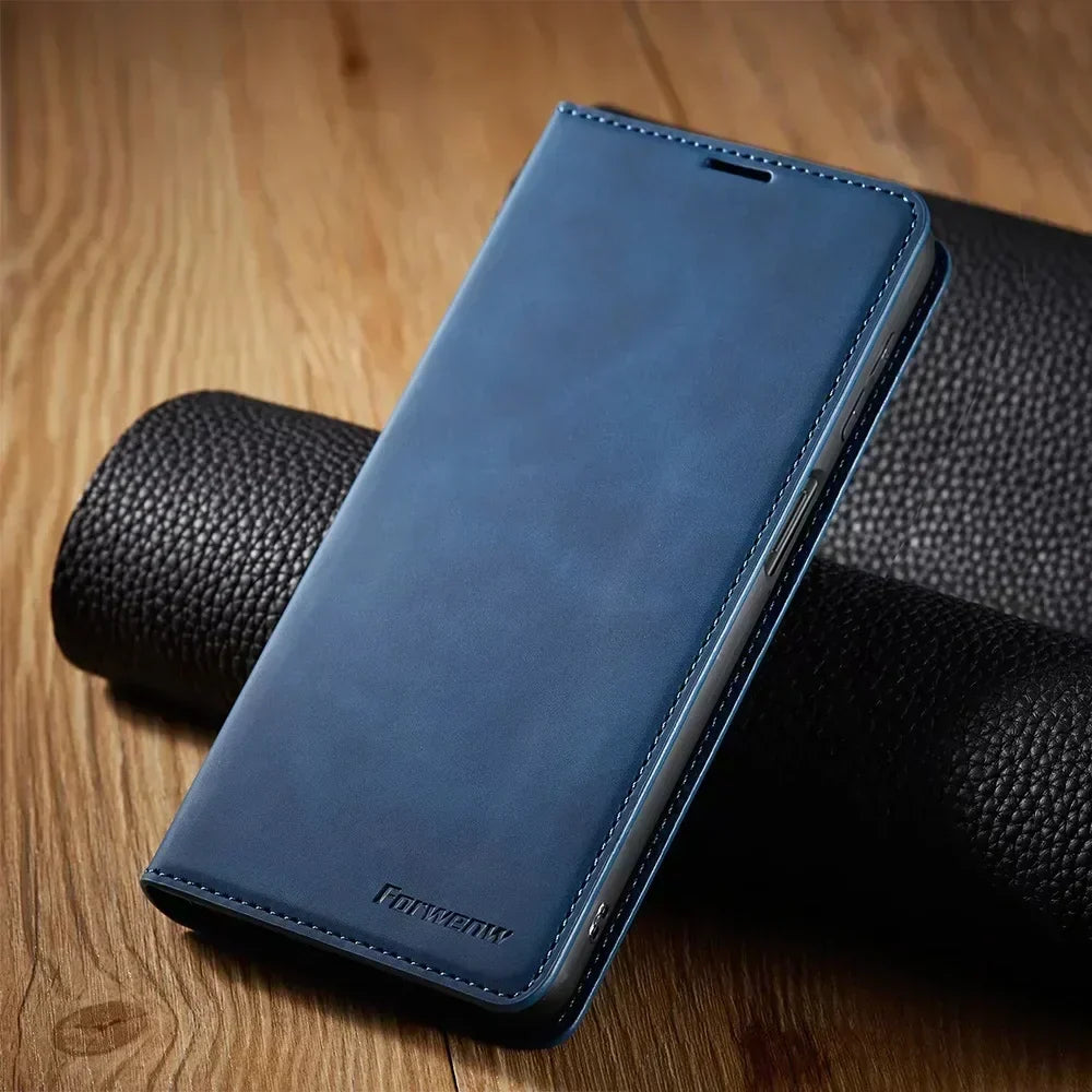 Skórzane etui magnetyczne do telefonów Samsung – elegancka ochrona