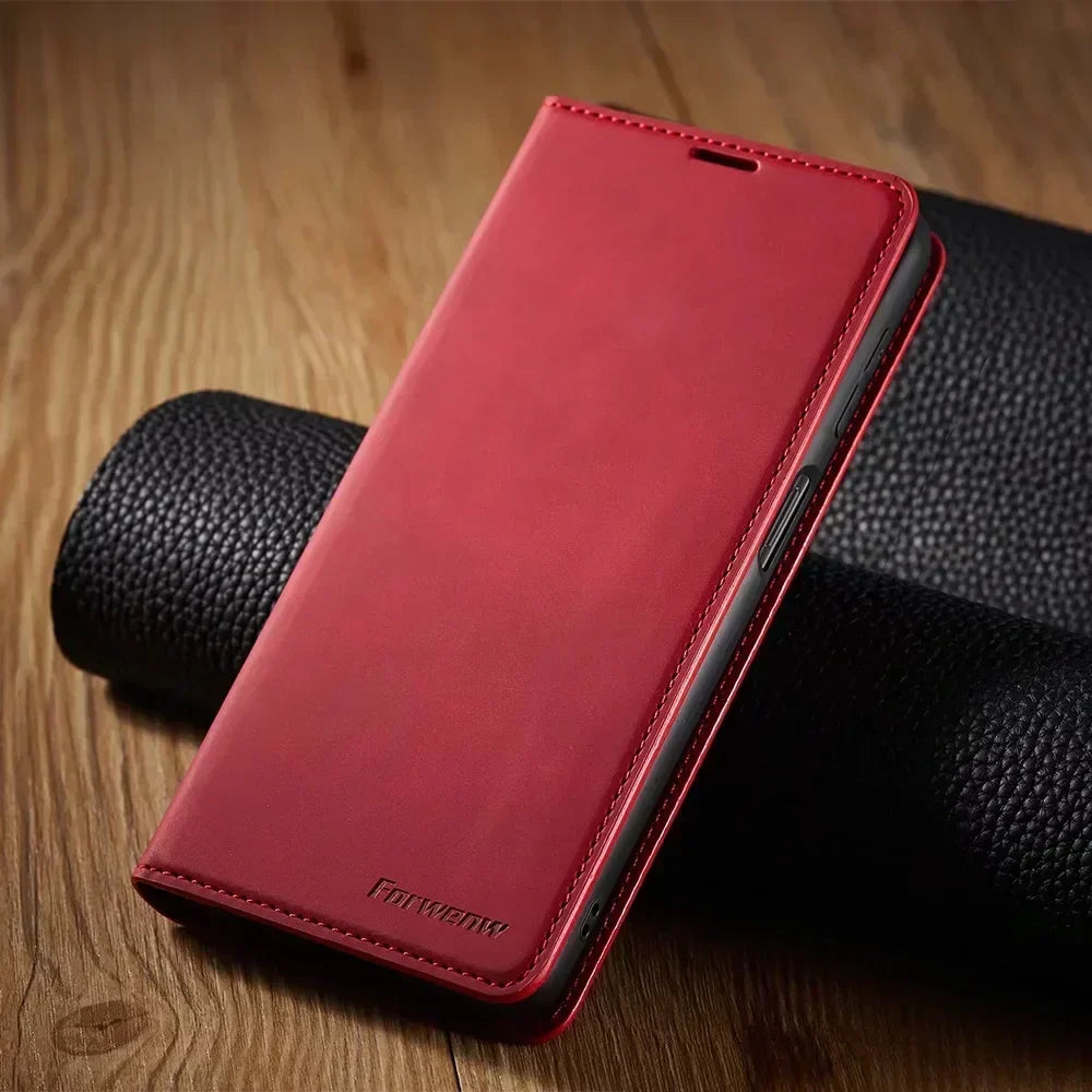 Skórzane etui magnetyczne do telefonów Samsung – elegancka ochrona