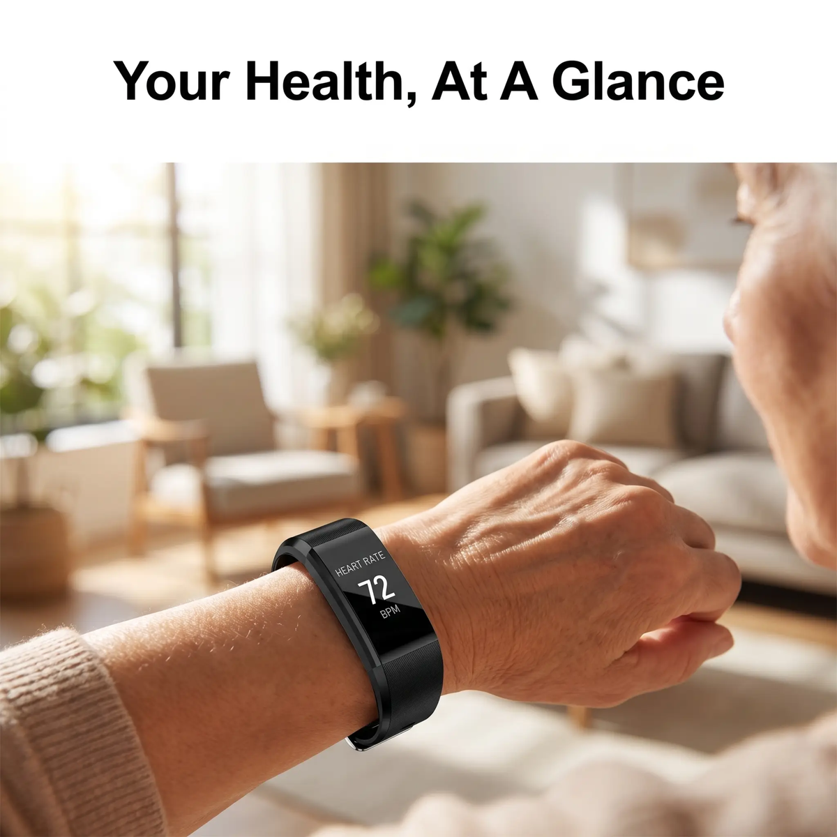 Smartwatch dla seniora z pomiarem tętna i ciśnienia krwi