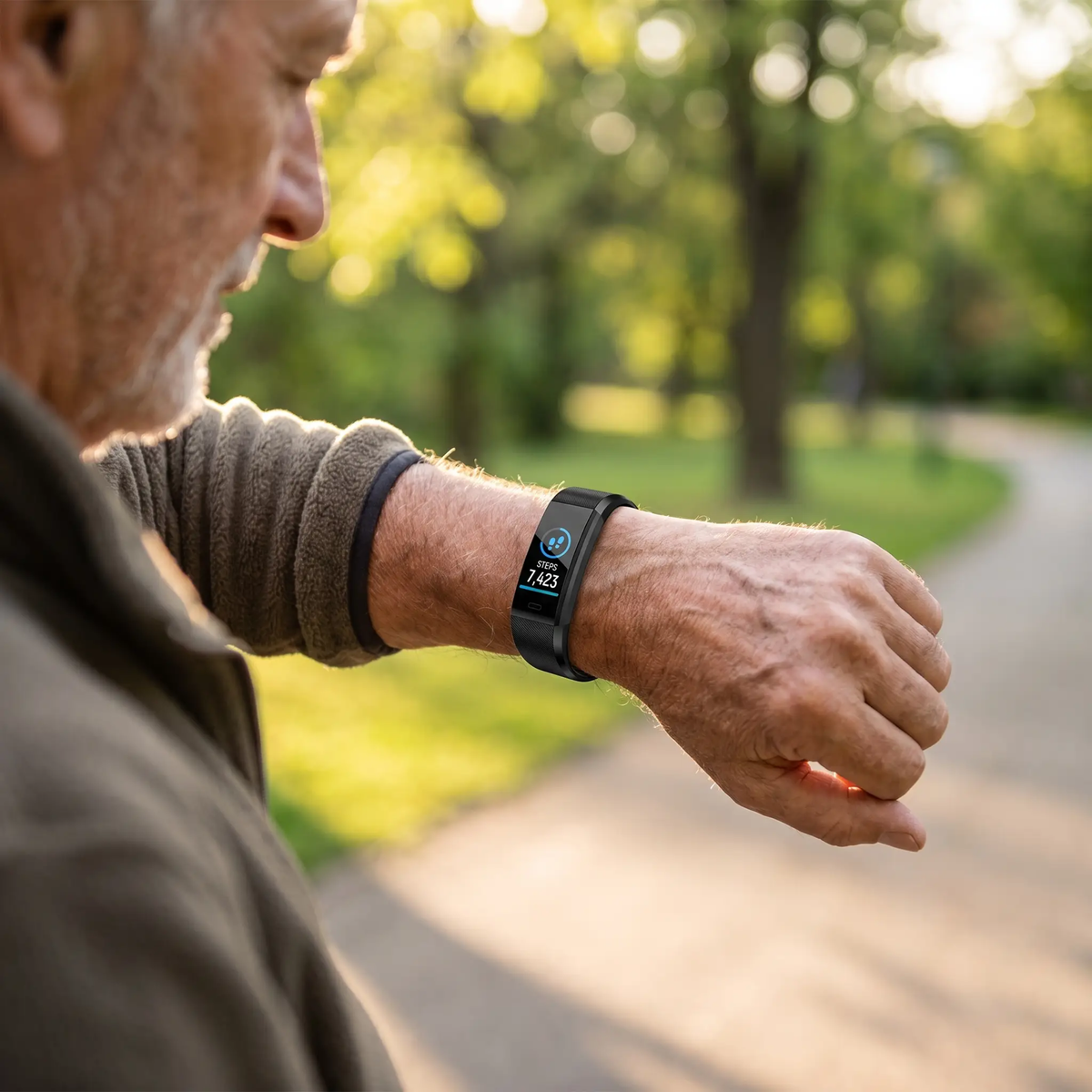 Smartwatch dla seniora z pomiarem tętna i ciśnienia krwi