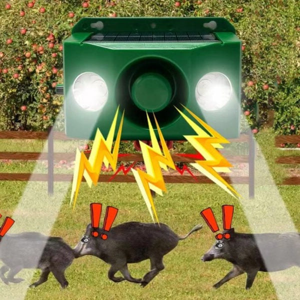 Solarne lampy ostrzegawcze odstraszające zwierzęta
