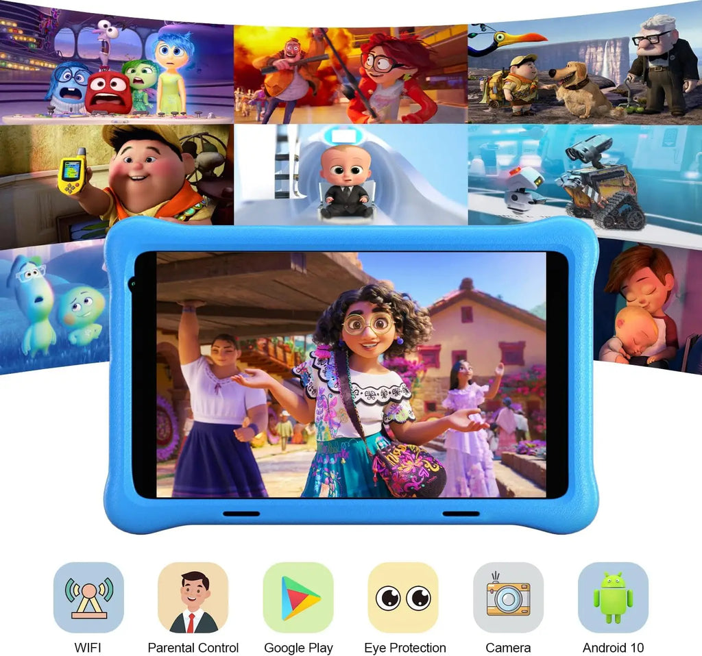 Tablet edukacyjny dla dzieci 8 cali z kontrolą rodzicielską i ochroną wzroku