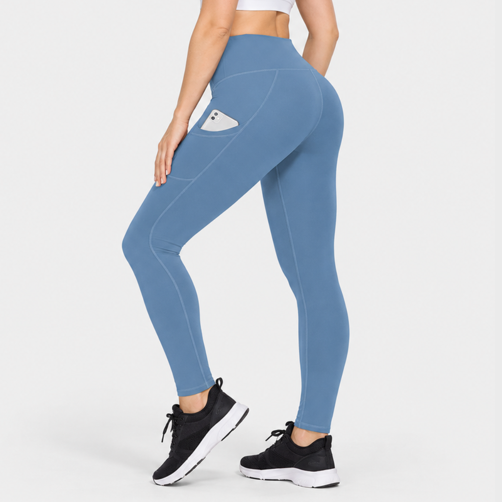 Termoaktywne legginsy do chodzenia z wysokim stanem
