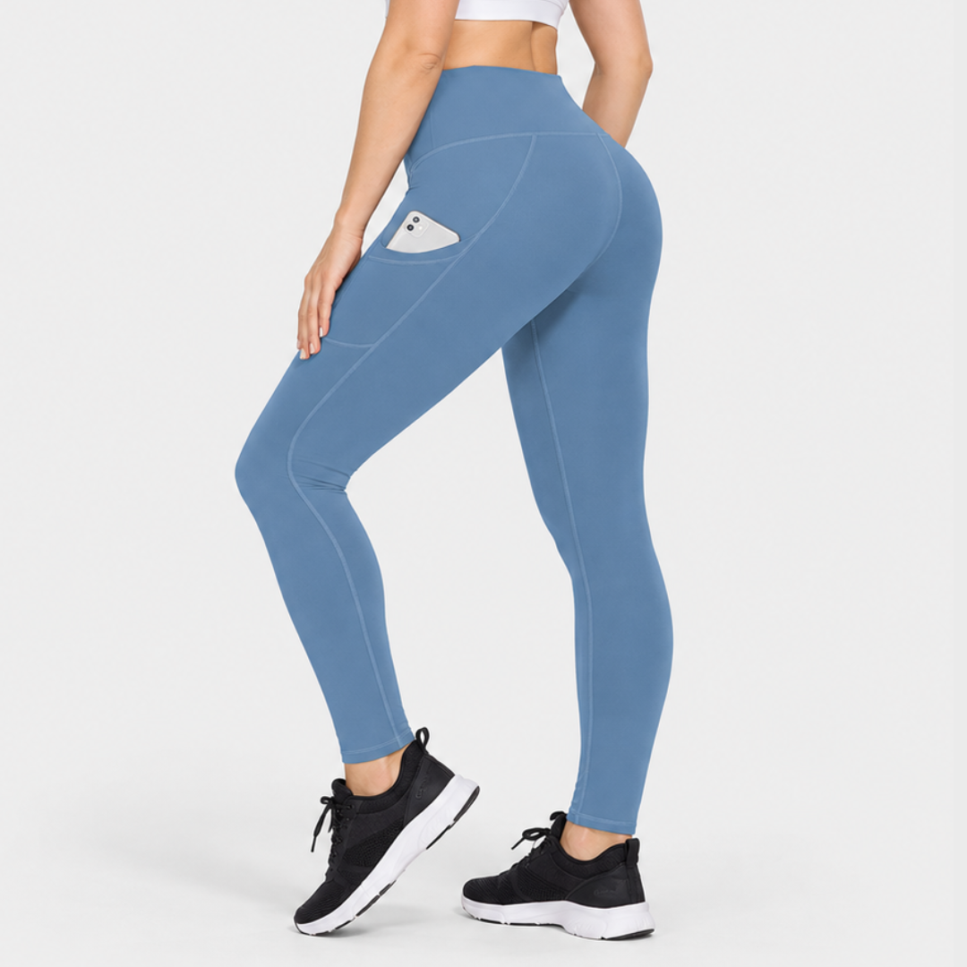 Termoaktywne legginsy do chodzenia z wysokim stanem