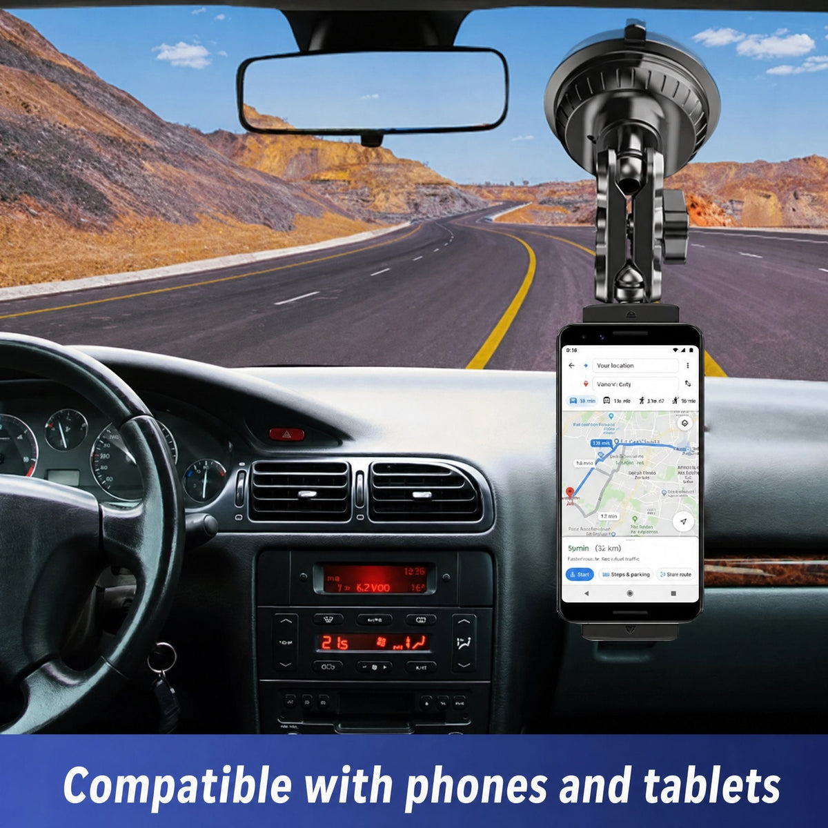 Uchwyt samochodowy do tabletu i nawigacji GPS