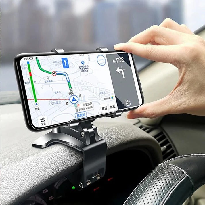 Uchwyt samochodowy na telefon na deskę rozdzielczą i nawiew, obrotowy 360°, uniwersalny uchwyt antypoślizgowy