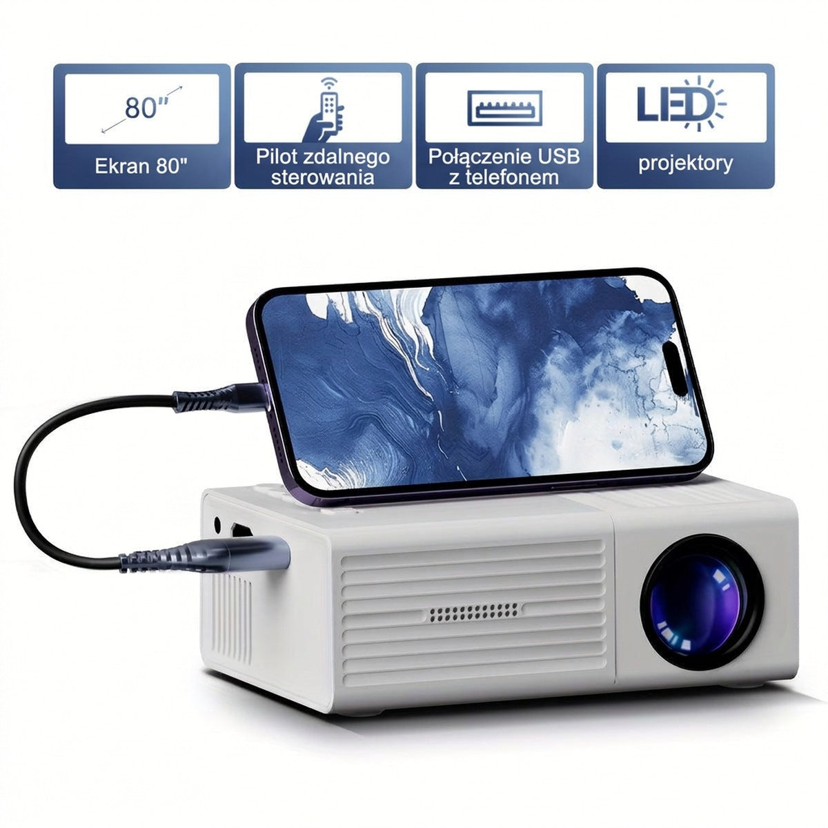 Ultrakompaktowy miniprojektor (3000 lumenów) – LumoBeam
