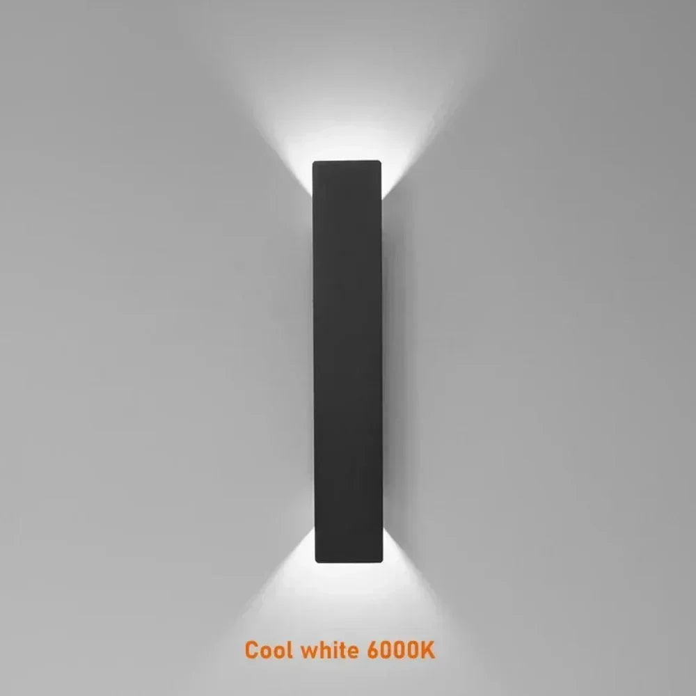 Wodoodporna aluminiowa lampa ścienna zewnętrzna LED z oświetleniem góra-dół