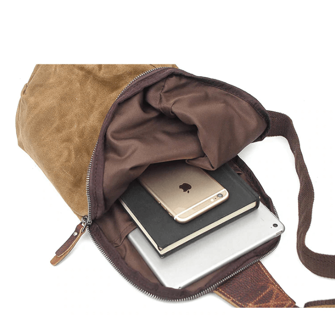 Wodoodporna płócienna torba crossbody z kieszenią antykradzieżową – MultiWear
