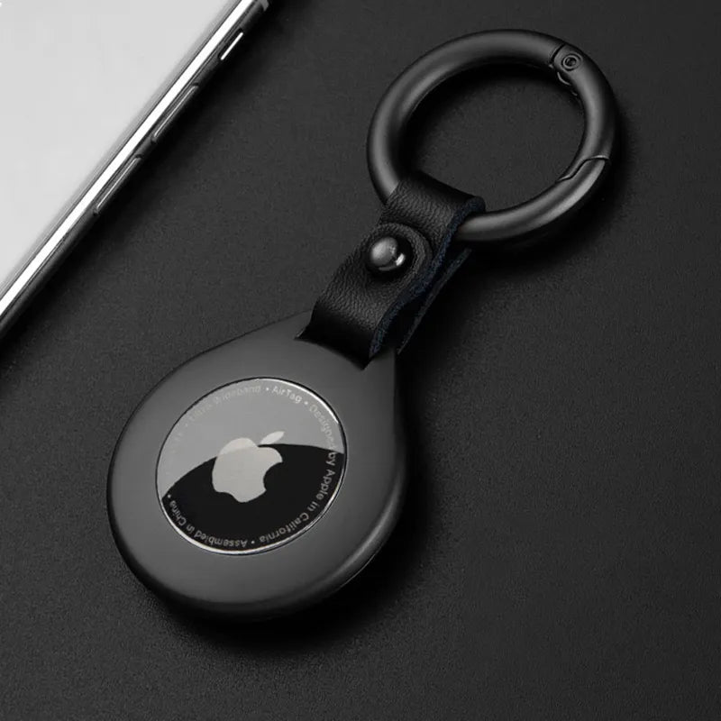 Wysokiej jakości skórzane etui ochronne z metalowym zawieszeniem do Apple AirTag