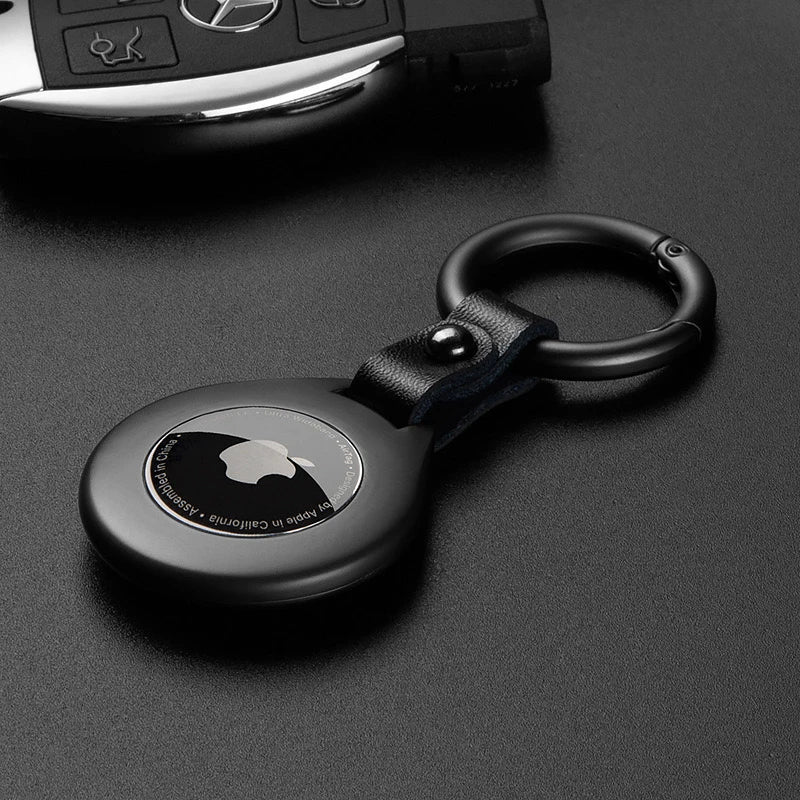 Wysokiej jakości skórzane etui ochronne z metalowym zawieszeniem do Apple AirTag