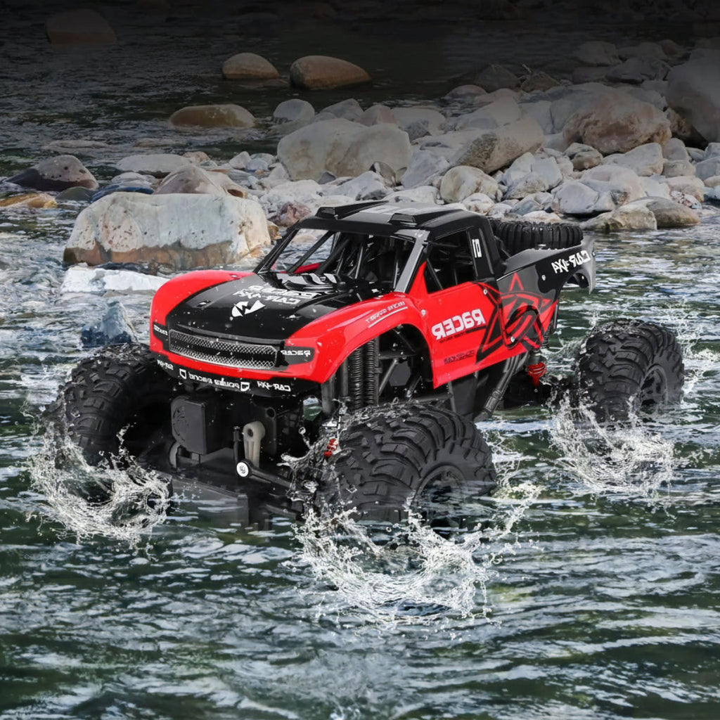 Zdalnie sterowany monster truck amfibia do jazdy w każdym terenie