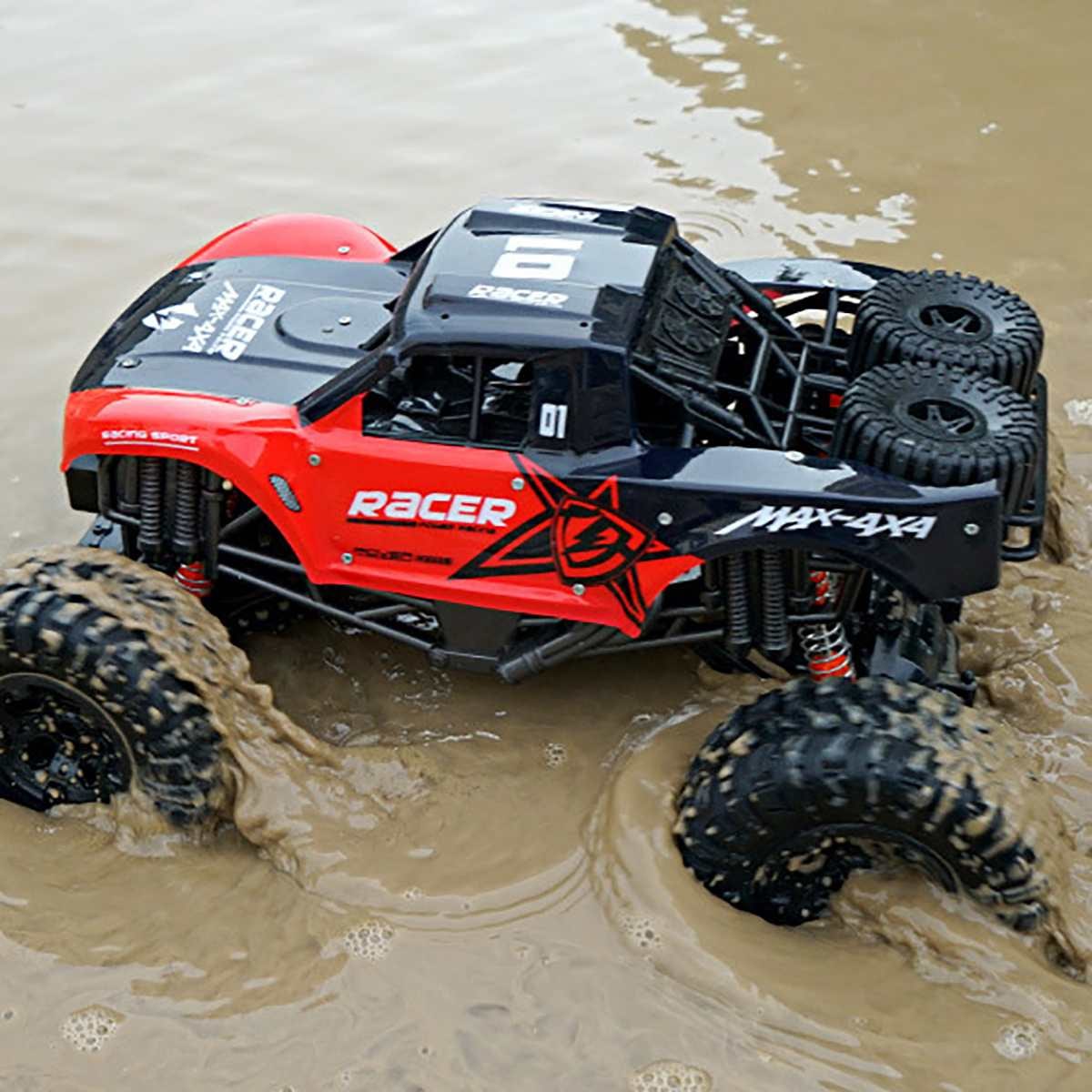Zdalnie sterowany monster truck amfibia do jazdy w każdym terenie