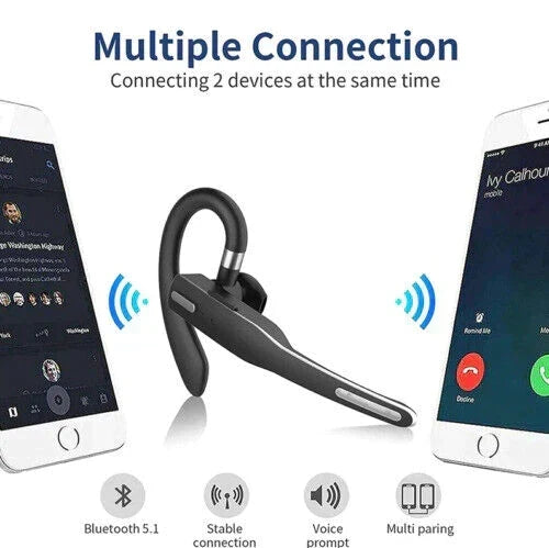 Zestaw słuchawkowy Bluetooth 5.1 z podwójnym mikrofonem i redukcją szumów dla kierowców
