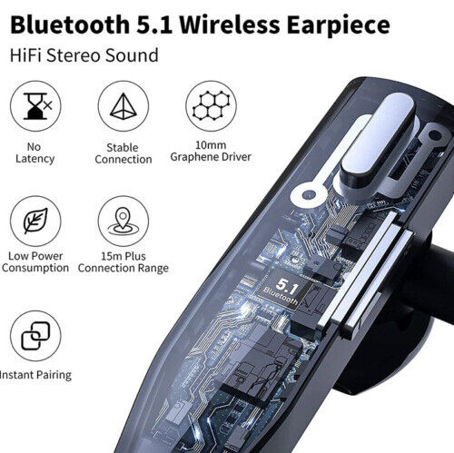 Zestaw słuchawkowy Bluetooth 5.1 z podwójnym mikrofonem i redukcją szumów dla kierowców
