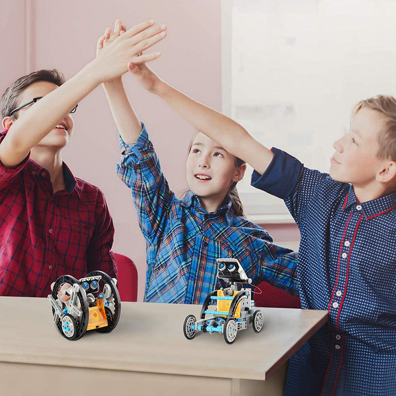 Zestaw solarny robot STEM dla dzieci – zabawka konstrukcyjna DIY 12 w 1 i 13 w 1