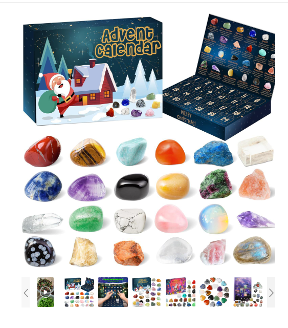 Kalendarz adwentowy StoneMagic – 24 skarby z naturalnych kryształów